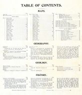 Table of Contents, South Dakota State Atlas 1904